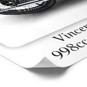 ビンセントブラックシャドウバイク – A3サイズプリント ポスター (角)