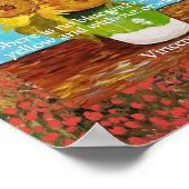 ビンセントヴァンゴッホひまわり引用文 ポスター (角)