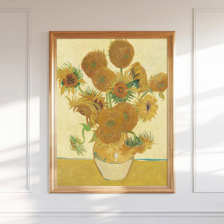 ビンセントヴァンゴッホひまわり花1888ヴィンテージフローラ ポスター