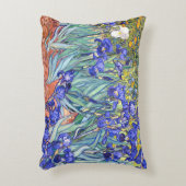 ビンセントヴァンゴッホアイリスフローラヴィンテージファインアート アクセントクッション (正面(垂直))