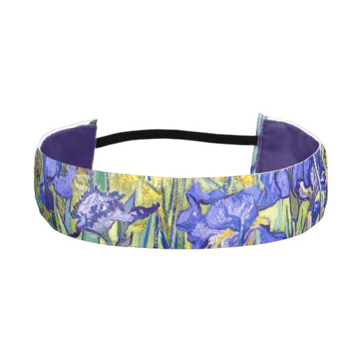 ビンセントヴァンゴッホアイリスフローラヴィンテージファインアート アスレチックヘッドバンド (正面)