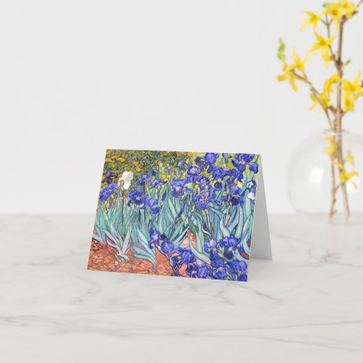 ビンセントヴァンゴッホアイリスフローラヴィンテージファインアート カード (黄色い花)