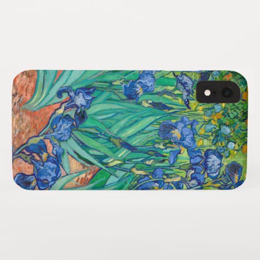 ビンセントヴァンゴッホアイリスフローラヴィンテージファインアート Case-Mate iPhoneケース (裏面(横))