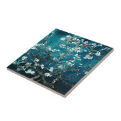 ビンセントヴァンゴッホアーモンドフラスダークティール（緑がかった色） タイル (側面)