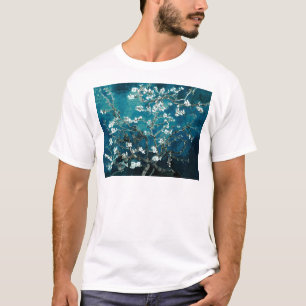 ビンセントヴァンゴッホアーモンドフラスダークティール(緑がかった色) Tシャツ