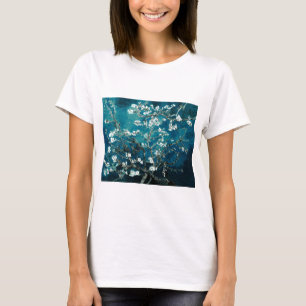 ビンセントヴァンゴッホアーモンドフラスダークティール(緑がかった色) Tシャツ