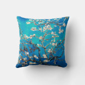 ビンセントヴァンゴッホアーモンドフラズブライトターコイズ クッション (裏面)