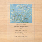 ビンセントヴァンゴッホアーモンドブロッサム結婚フローラ アクリル招待状 (正面)