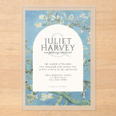 ビンセントヴァンゴッホアーモンドブロッサム結婚フローラ アクリル招待状 (正面)