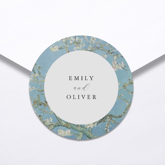 ビンセントヴァンゴッホアーモンドブロッサム結婚フローラ ラウンドシール