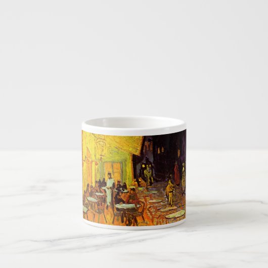 ビンセントヴァンゴッホカフェテラスアットナイトファインアート エスプレッソカップ (正面)