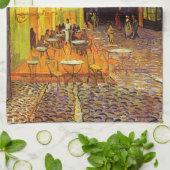 ビンセントヴァンゴッホカフェテラスアットナイトファインアート キッチンタオル (折り畳み)