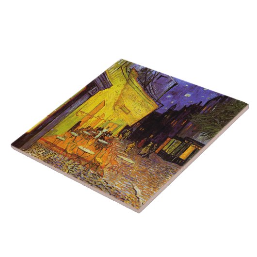 ビンセントヴァンゴッホカフェテラスアットナイトファインアート タイル (側面)