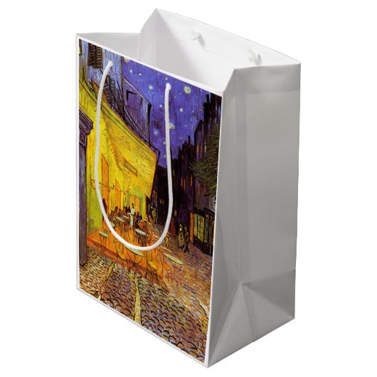 ビンセントヴァンゴッホカフェテラスアットナイトファインアート ミディアムペーパーバッグ (裏面アングル)