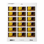 ビンセントヴァンゴッホカフェテラスアットナイトファインアート ラベル (フルシート)