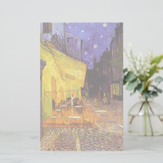 ビンセントヴァンゴッホカフェテラスアットナイトファインアート 便箋 (スタンド正面)