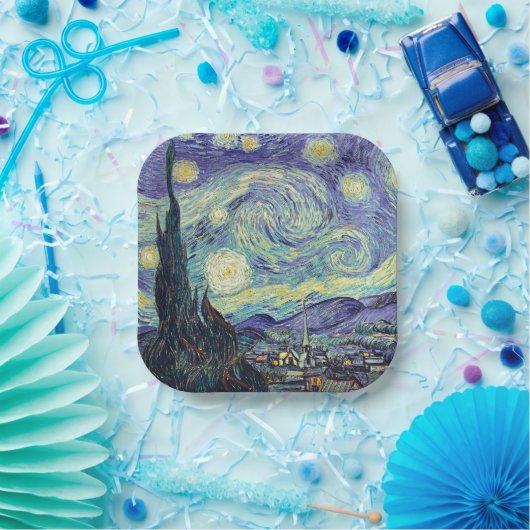 ビンセントヴァンゴッホザスターリーナイト紙プレート ペーパープレート (パーティー)