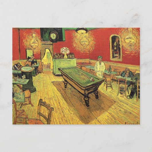ビンセントヴァンゴッホザナイトカフェファインアート ポストカード (正面)