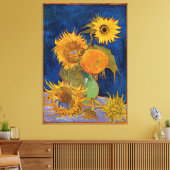 ビンセントヴァンゴッホシックスサンフラワーズキャンバスプリント キャンバスプリント (インサイチュ (リビング))