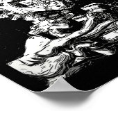 ビンセントヴァンゴッホスカルシガレットスケルトンHal ポスター (角)