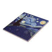 ビンセントヴァンゴッホスタイルスターリーナイトアンドレイク タイル (側面)