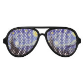 ビンセントヴァンゴッホスターリーナイトヴィンテージファインアート アビエーターサングラス (正面)