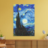 ビンセントヴァンゴッホスターリーナイトヴィンテージファインアート キャンバスプリント (インサイチュ (リビング))