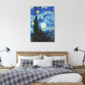 ビンセントヴァンゴッホスターリーナイトヴィンテージファインアート キャンバスプリント (インサイチュ (寝室))