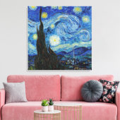 ビンセントヴァンゴッホスターリーナイトヴィンテージファインアート キャンバスプリント (インサイチュ (リビング))