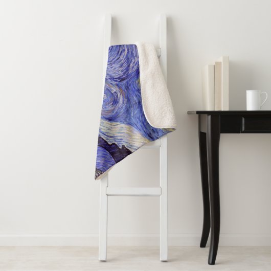 ビンセントヴァンゴッホスターリーナイトヴィンテージファインアート シェルパブランケット (インサイチュ)