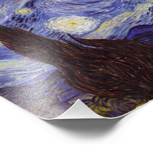 ビンセントヴァンゴッホスターリーナイトヴィンテージファインアート フォトプリント (角)