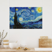 ビンセントヴァンゴッホスターリーナイトヴィンテージファインアート ポスター (キッチン)
