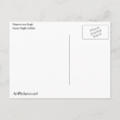 ビンセントヴァンゴッホスターリーナイトヴィンテージファインアート ポストカード (裏面)