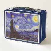 ビンセントヴァンゴッホスターリーナイトヴィンテージファインアート メタルランチボックス (裏面)