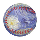 ビンセントヴァンゴッホスターリーナイトヴィンテージファインアート 野球ボール (正面左)