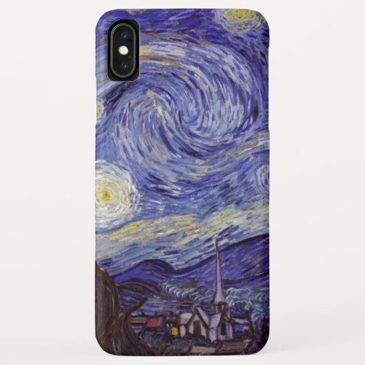 ビンセントヴァンゴッホスターリーナイトヴィンテージファインアート Case-Mate iPhoneケース (裏面)