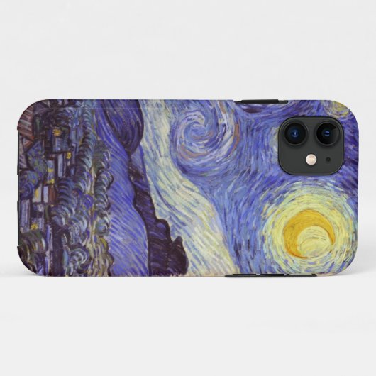 ビンセントヴァンゴッホスターリーナイトヴィンテージファインアート Case-Mate iPhoneケース (裏面(横))
