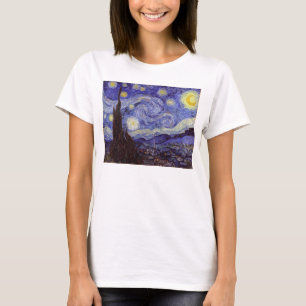 ビンセントヴァンゴッホスターリーナイトヴィンテージファインアート Tシャツ