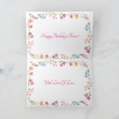 ビンセントヴァンゴッホチューリップフィールドカスタム誕生日カード シーズンカード (内部)