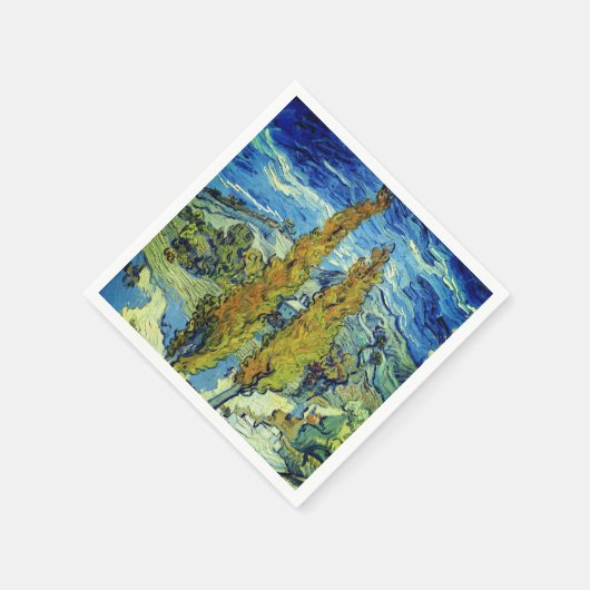 ビンセントヴァンゴッホトゥーポプラーアットサンレミー スタンダードカクテルナプキン (角)