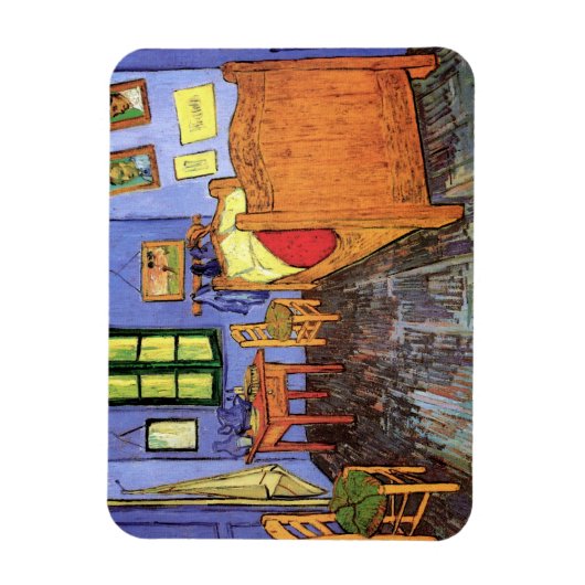 ビンセントヴァンゴッホベッドルームインアレスファインアート マグネット (縦)