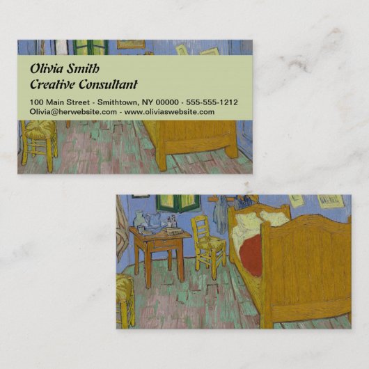 ビンセントヴァンゴッホベッドルーム絵画ズ 名刺 (正面/裏面)