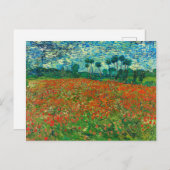 ビンセントヴァンゴッホポピーフィールドファインアート ポストカード (正面/裏面)