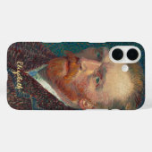 ビンセントヴァンゴッホポートレートヴィンテージモノグラムのアート Case-Mate iPhoneケース (裏面 (横))