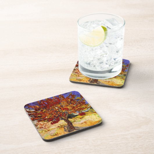 ビンセントヴァンゴッホムルベリーツリーファインアート絵画ズ コースター (右側)