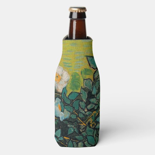 ビンセントヴァンゴッホワイルドバラヴィンテージフローラアート ボトルクーラー (ボトル正面)