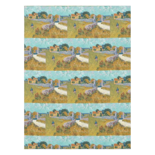 ビンセントヴァンゴッホヴィンテージファームハウスインプロヴァンス テーブルクロス (正面)
