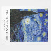 ビンセントヴァンゴッホ星空の夜 フリースブランケット (正面(横))