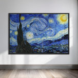 ビンセントヴァンゴッホ星空の夜 ポスター<br><div class="desc">ヴィンセント・ヴァン・ゴッホ・スター・ナイト・ヴィンテージ風景の大きなアート絵を描プリント。</div>