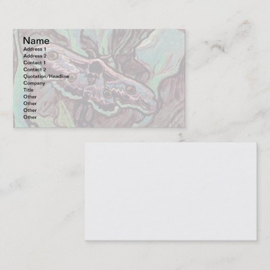 ビンセントヴァンゴッホ素晴らしピーコックモスファインアート 名刺 (正面/裏面)